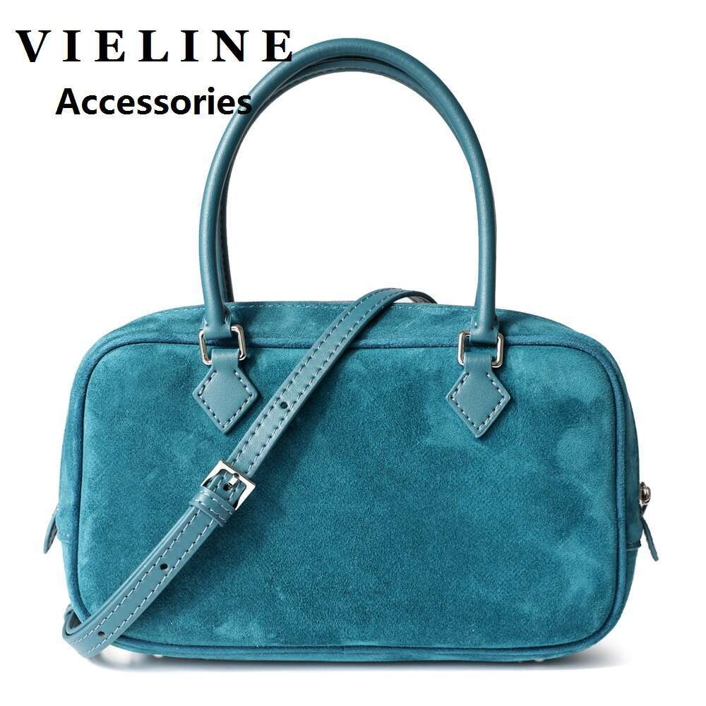 New Women Cowhide Boston Simple & Versatile Fashion Handheld Crossbody One Shoulder Bag