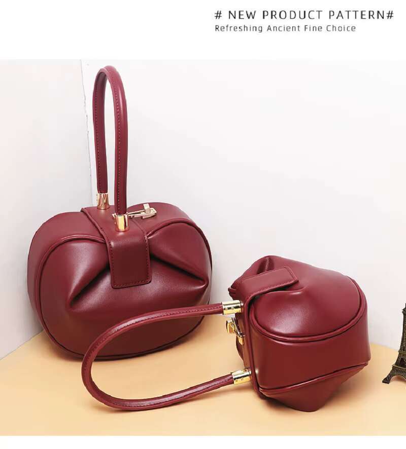 New Fashion Women Wonton Bucket One-Handle Small Round Handbag Underarm Bag