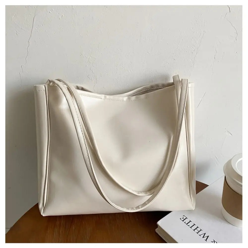 Trendy Tote Bag Simple Temperament Western Style Large Capacity Shoulder Bag Casual Shopping Bag Handbag 250122
