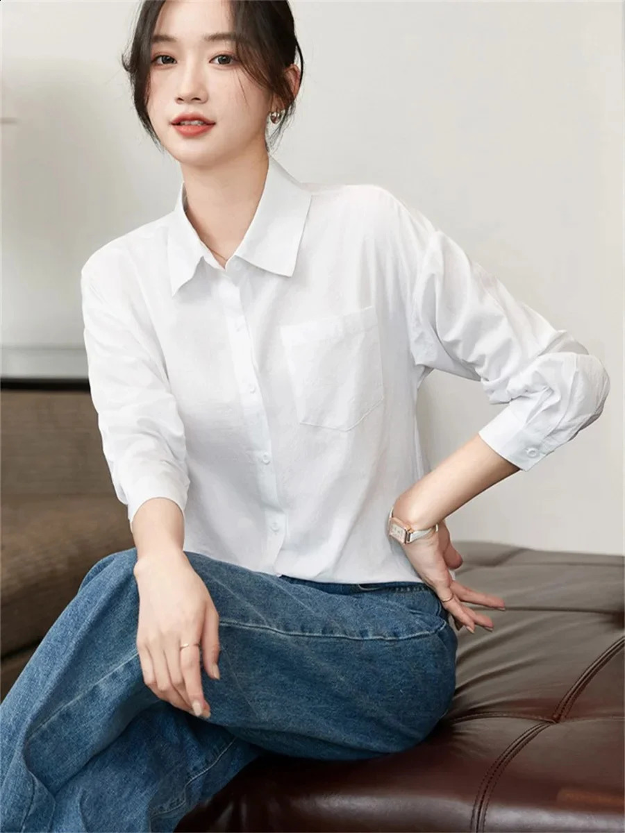 Women Autumn Spring Style Blouses Shirts Lady Casaul Long Sleeve Turndown Collar Blusas Tops 250121