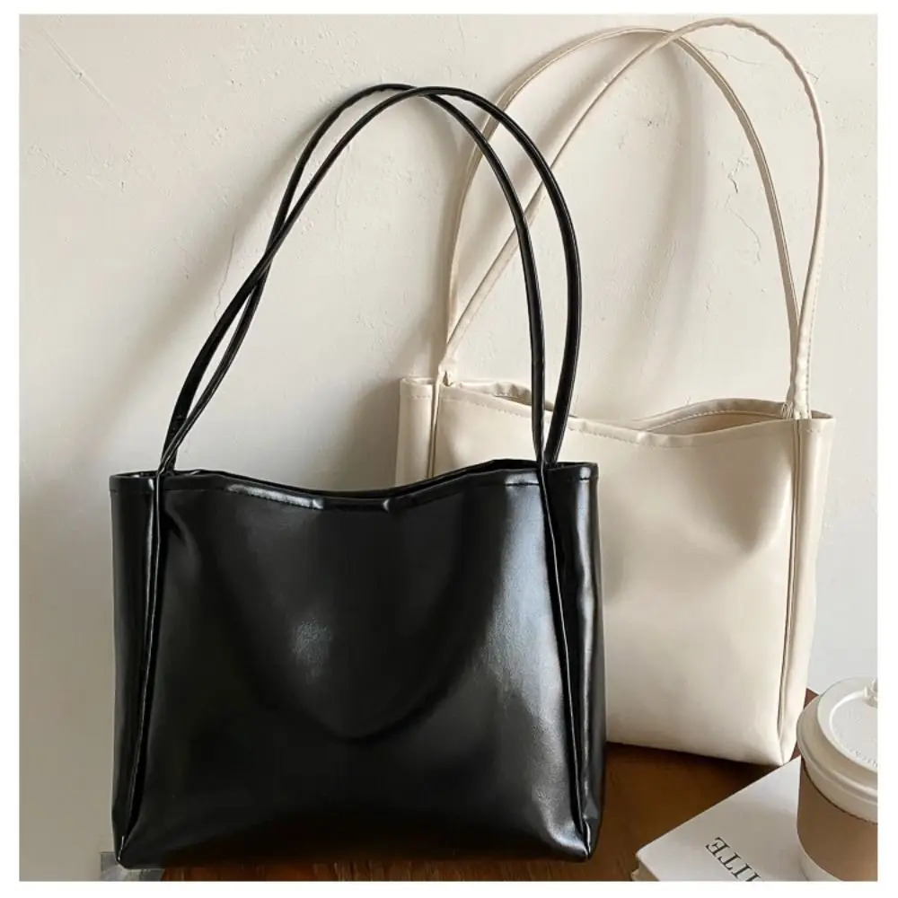 Trendy Tote Bag Simple Temperament Western Style Large Capacity Shoulder Bag Casual Shopping Bag Handbag 250122