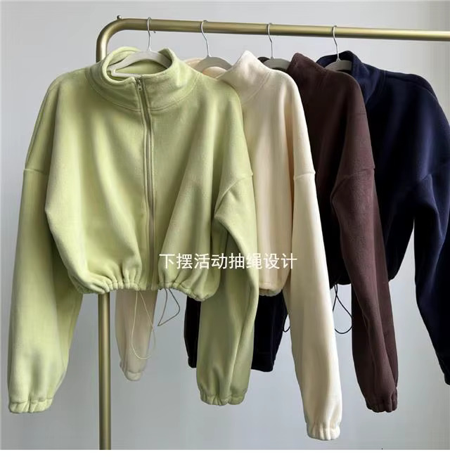 Style Autumn Women New Jackets Long Sleeve Stand Collar Solid Patchwork Loose Shirring Zipper Coat Female Fashion