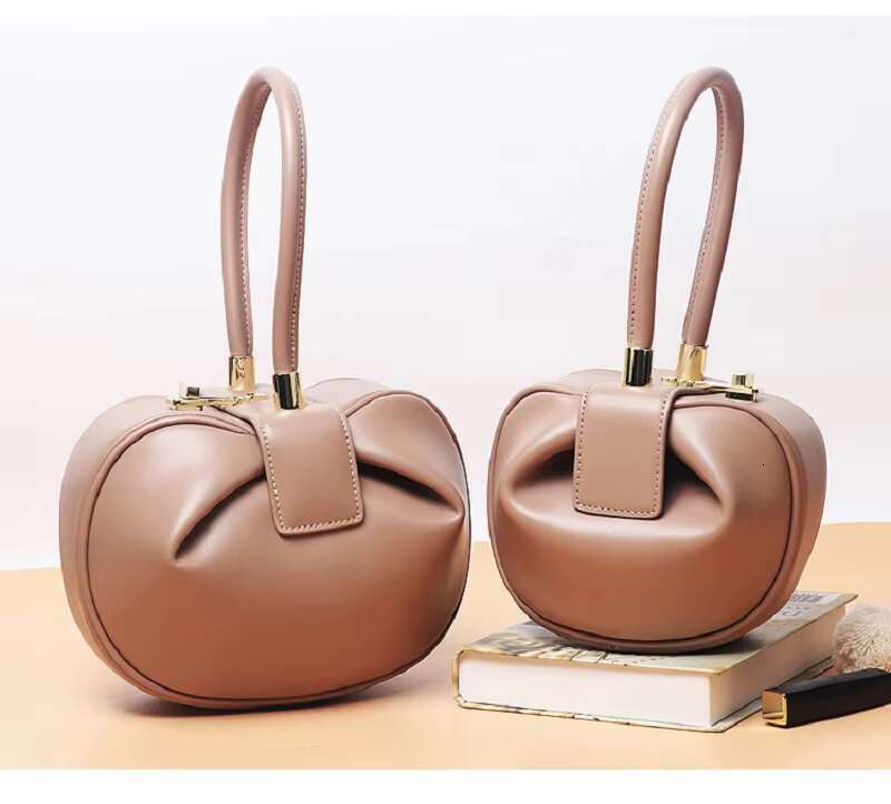 New Fashion Women Wonton Bucket One-Handle Small Round Handbag Underarm Bag