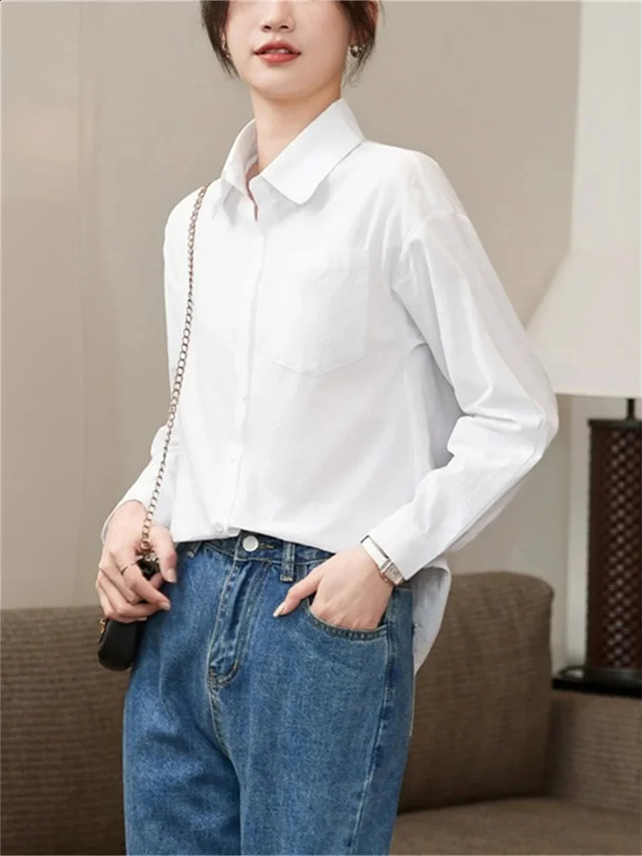 Women Autumn Spring Style Blouses Shirts Lady Casaul Long Sleeve Turndown Collar Blusas Tops 250121