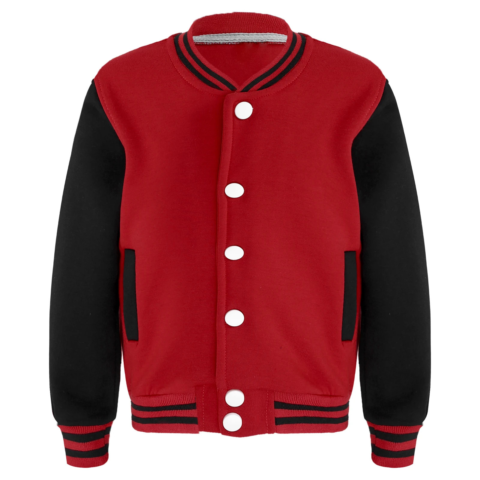 Kids Girls Boys Baseball Plain Jacket Childrens Clothing Spring Autumn Varsity Uniforms Coat Long Sleeve Patchwork Outerwear 250113