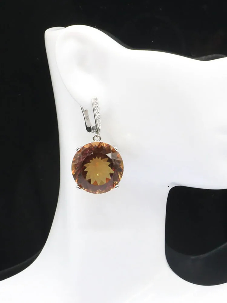 Buy 5 Get 1 Free 35x20mm Big 16g Jewelry Set 20mm Color Changing Zultanite Alexandrite Topaz CZ Women Silver Pendant Earrings 250120