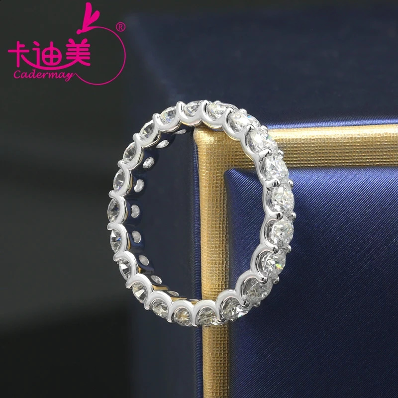 Cadermay High Quality 925 Silver 3MM Eternal D VVS Ring Wedding Party Gift 250110