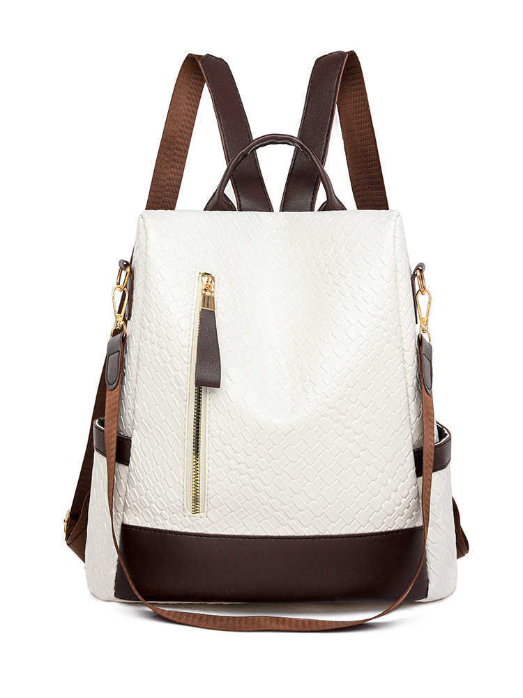 Bag for women new anti theft PU large capacity casual backpack simple commuting womens backpack womens backpack