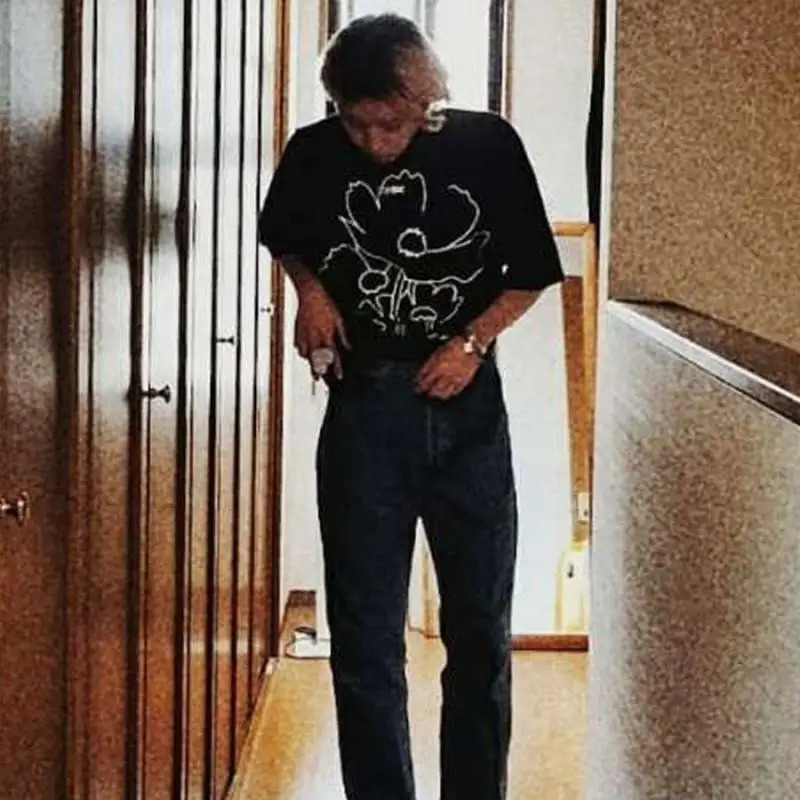 Tawaaiw American Retro Cotton T Shirt Women Clothes Short Sleeve Korean Fashion Summer Tops Loose Black Print Tees Y2k 250109