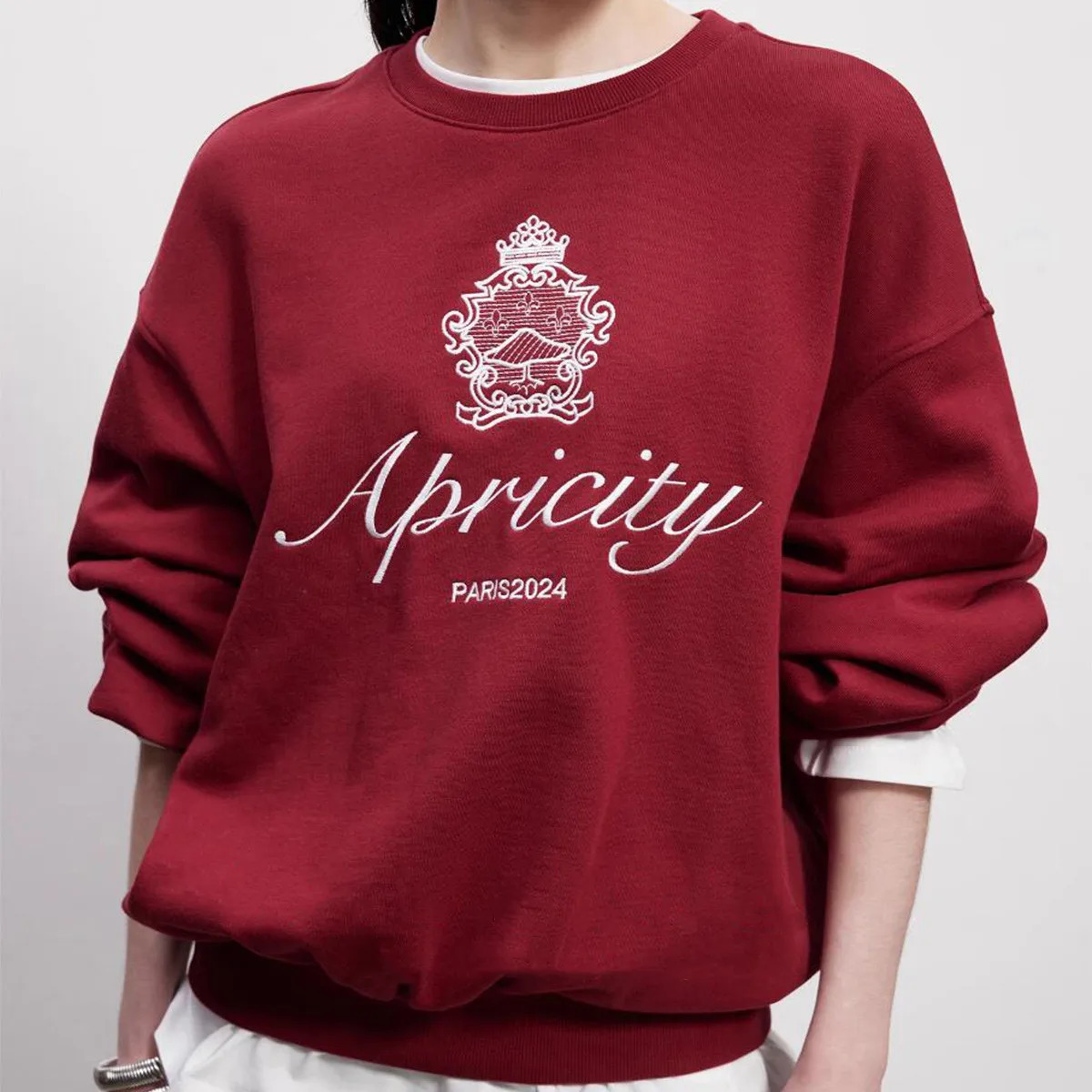 Arrival Y2K Terry Cotton Crewneck Sweatshirt Women Oversize Street Fashion Pullover Vintage Style High Quality Paris Jumpers 250122