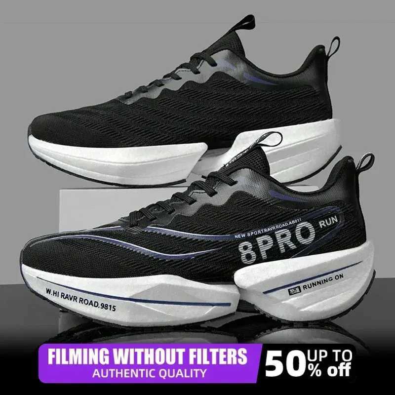 Marathon Air Cushion Carbon Plate Sports Running Shoes Men Breathable Lightweight Women Comfortable Nonskid Speciality Sneakers Z250118