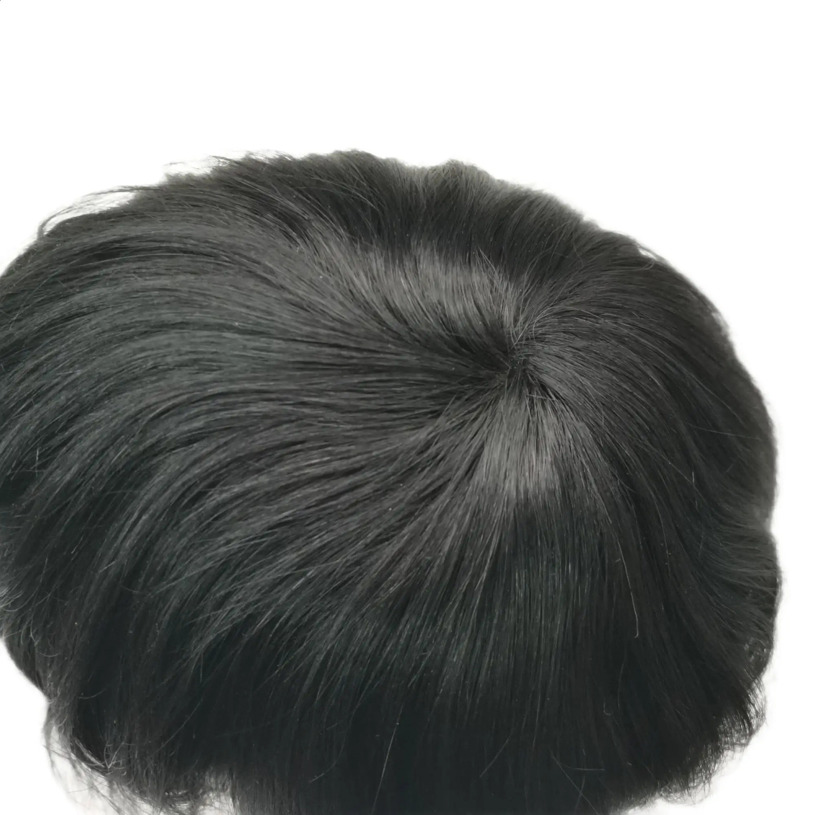 Toupee for Men Fine Mono Men Toupee Human Hair Replacement System Hair Prosthesis Natural Black Hair Units 260831 - view 4