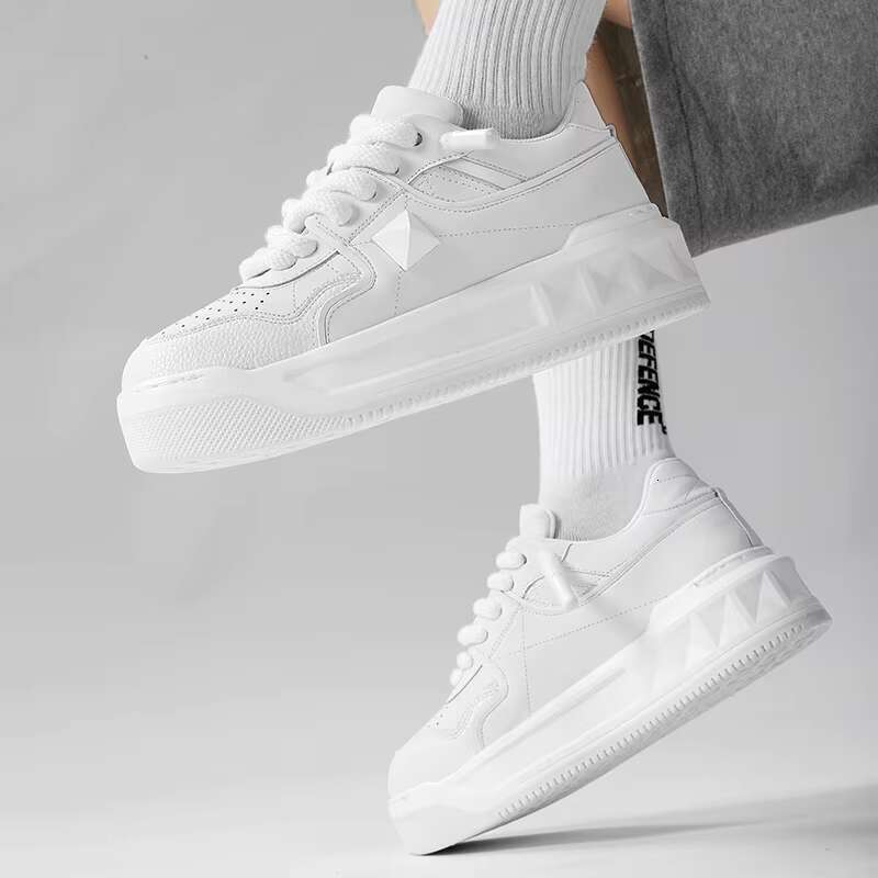 Hot Selg Stylish White Comfort Leather Designer Men's Shoes Platform Casual Sneakers Men atillas informales