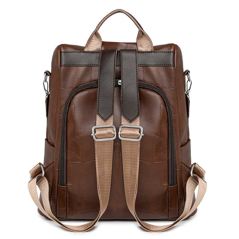 Leather soft leather backpack for women new large capacity backpack for women PU casual backpack for women