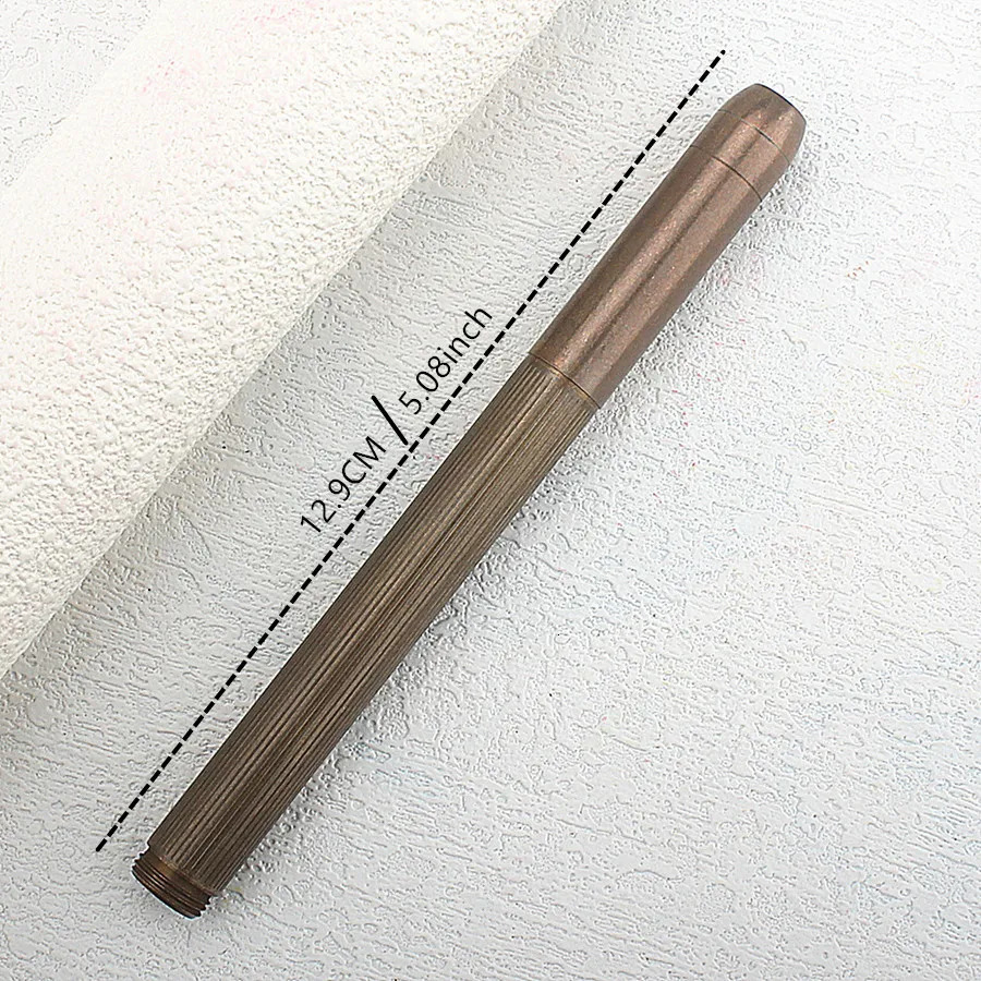 Bronze antique color Metal Fountain Pen EF F Nib Writing Ink Pen with Converter School Office Supplies Stationery 250115