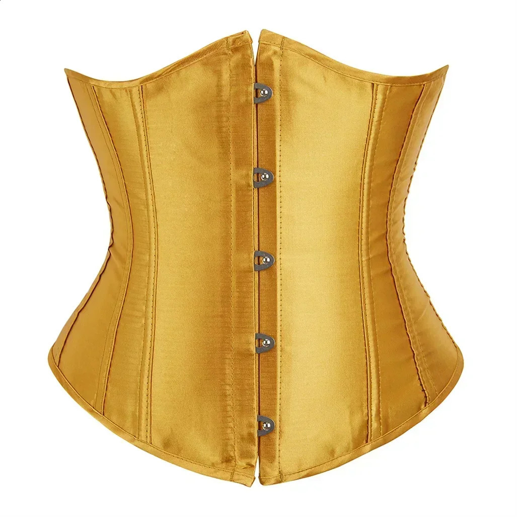 Women Corset Waist Trainer Underbust Satin Corsets Lace Up Bustier Sexy Bodyshaper Vintage Bustiers Burlesque Costume Plus Size 250121