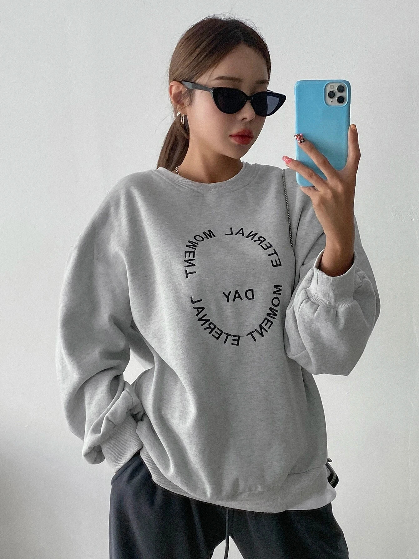 Funny Letter Printing Women Hoodies Harajuku Crewneck Hoodie Fashion Casual Oversize Hoody Autumn Comfortable Tracksuit Female 250109