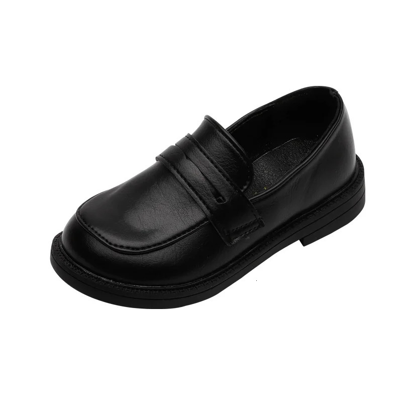 Spring Kids Old Fashion PU Leather Shoes with Soft Bottom Girls and Boys Confortable Footwear size 2334 Coffee Black 250115