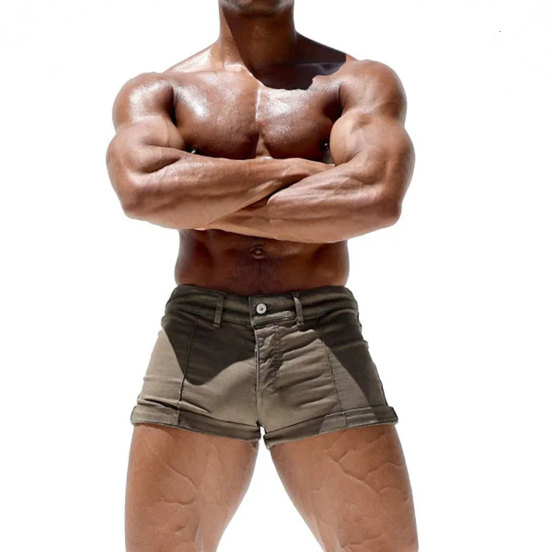 Denim Shorts Mens Casual Sexy Slim for Men Fitness Sports Pants Summer Gym Workout Women Sweatpants 250113