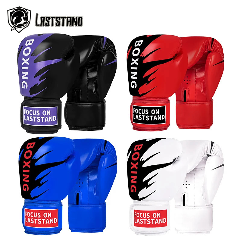 6 8 10 12oz Boxing Gloves PU Leather Muay Thai Guantes De Boxeo Free Fight MMA Sandbag Training Glove For Men Women Kids 250114