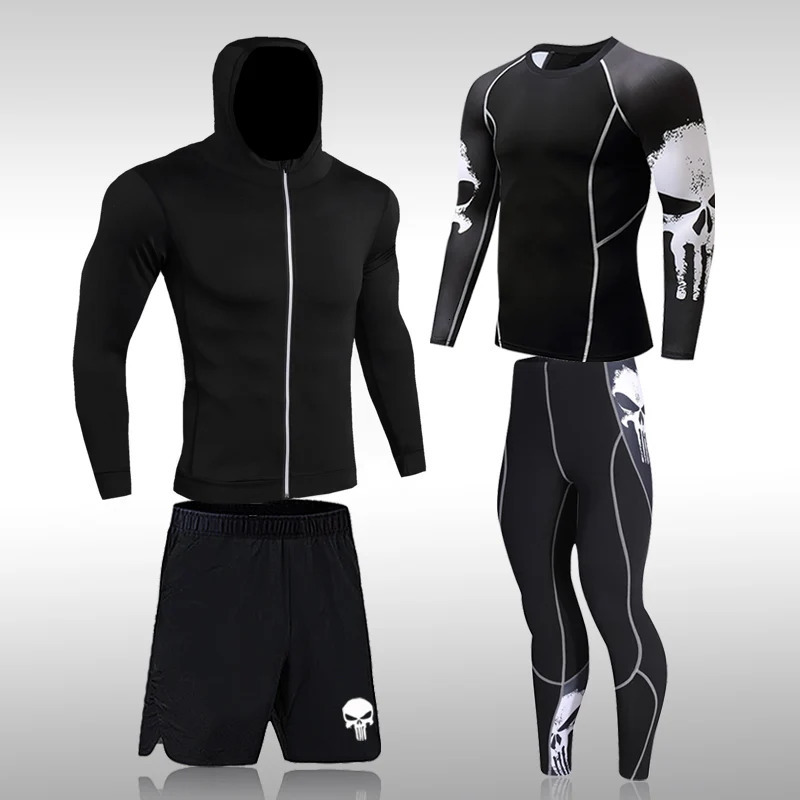 Mens Compression Sportswear Suits Gym Tights Training Clothes Workout Jogging Sports Set Running Rashguard Tracksuit For Men 250120