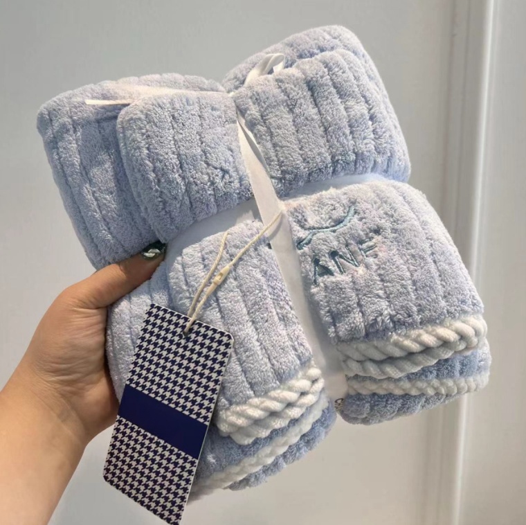 2025--ic new large size letter towel set non shedding designer fashion brand student couple bath towel luxury home towel set 4 style S25115