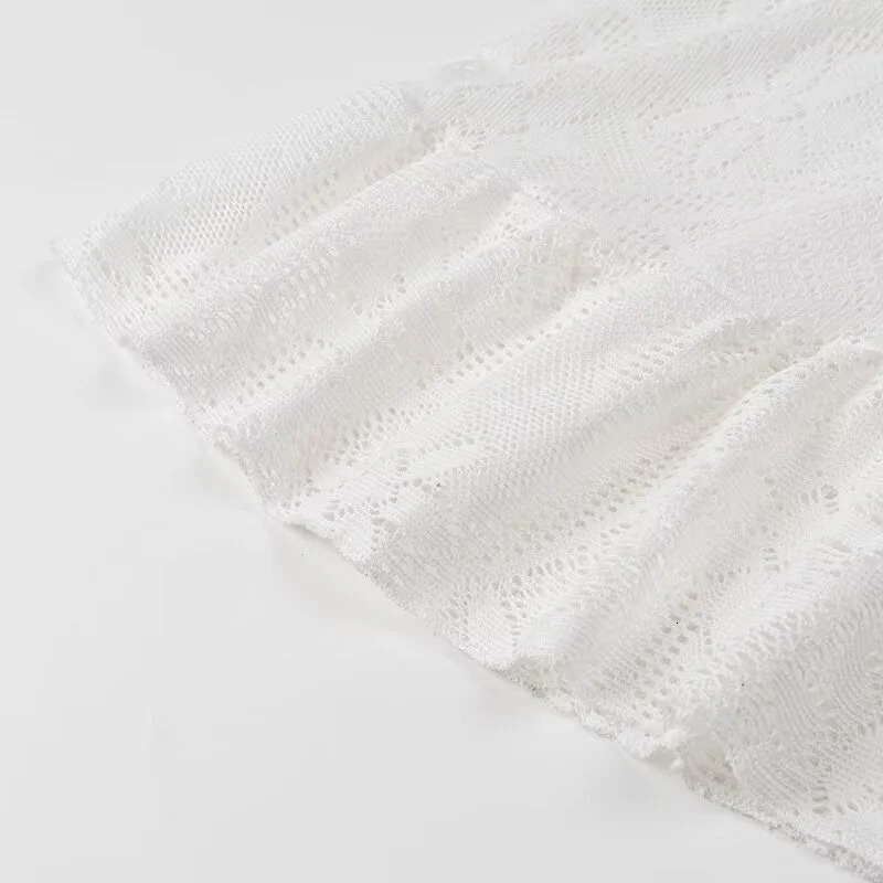 Embroidered White Lace Midi Dress Women 2 Pieces Suits Fashion Elegant Spring Summer Lady Dresses Boho Beach Style Elegant 250121