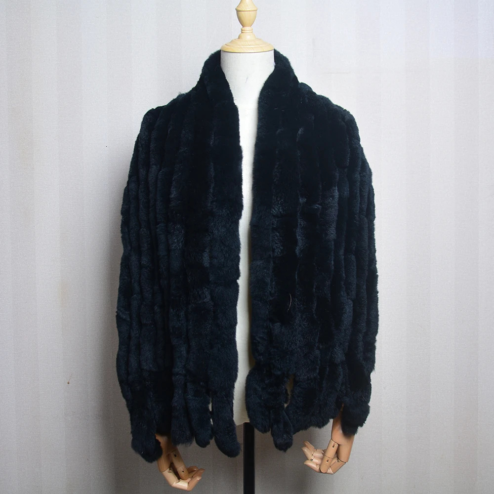 Women Long Style Real Rex Rabbit Fur Scarf Rex Rabbit Fur Warm Soft Warp Quality Fashion Rex Rabbit Fur Tassel Shawl Scarves 250120
