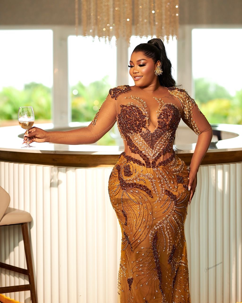 Aso Ebi Gold urious Mermaid Prom Dresses 2025 Beaded Crystals Lace Evening Formal Party Second Birthday Engagement Gowns Plus Size Dress For Special O