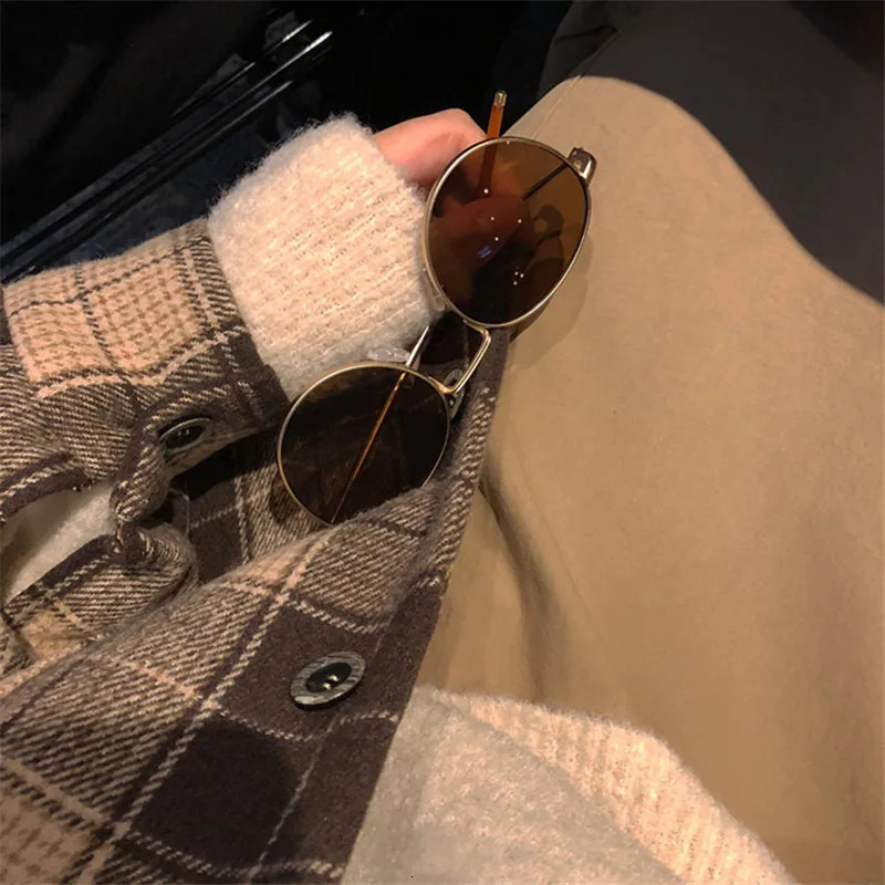 Korea Retro Brown Polarized Sunglasses Women Literary BeachSunshade Glasses Dustproof Windproof Riding Glasses UV400 Sunglasses 250117
