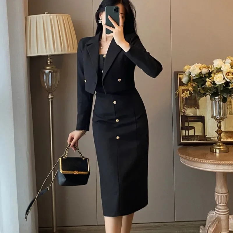 Long Sleeve Suits 2 Pieces Sets for Women Sexy Woman Outfit Office Clothing Arrivals Vintage Festival Y2k Clothes Matching 250122