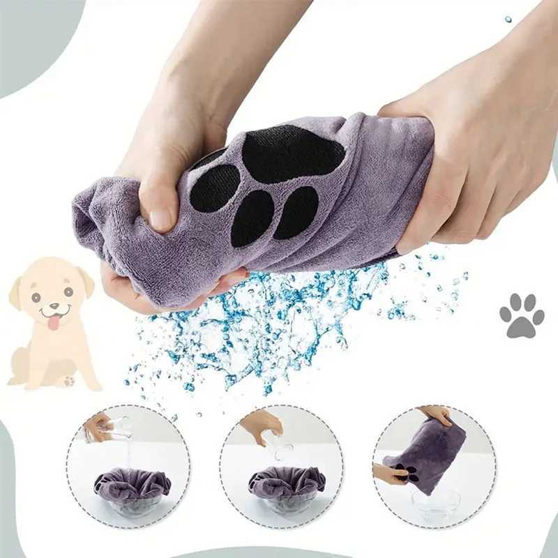 Microfiber Pet Dog Washing Towel Super Soft Absorbent Quick-Dry Puppy Bath Towel Suit for Dog Cat Bathrobe Grooming Supplies M250118