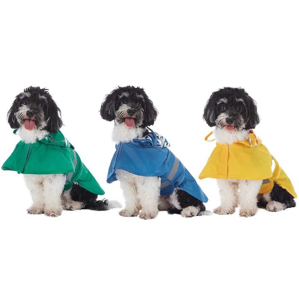Dog Raincoat Reflective Waterproof Pet Clothes for Small Big Dogs Hoodie Rain Poncho Outdoor Pet Rainwear Bulldog Rain CoatXJ250121