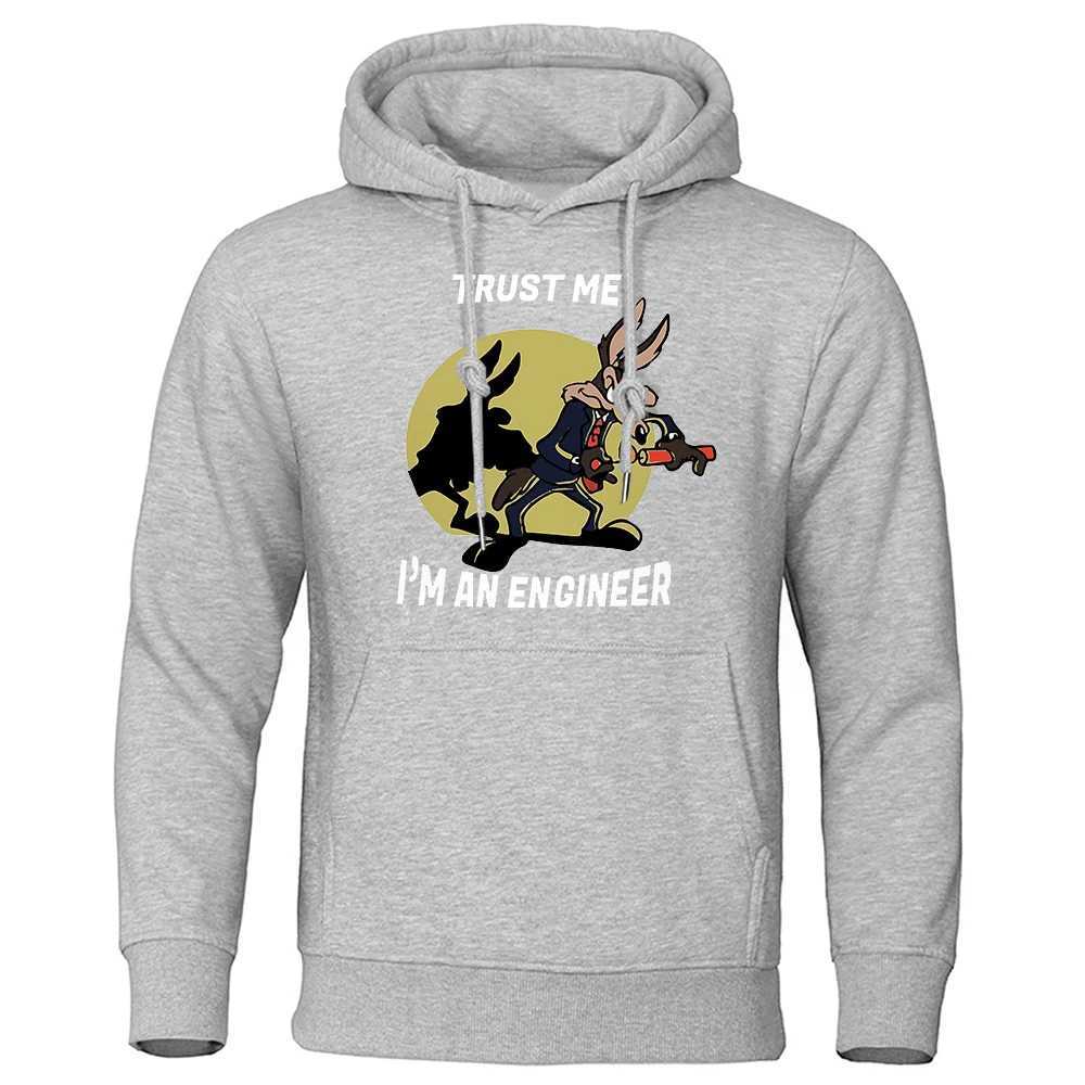 Trust Me Im An Engineer Print Hoodies Male Pure Fleece Casual Clothing Round Neck Engineering Hoody Classic Oversized PulloversXJ2500118