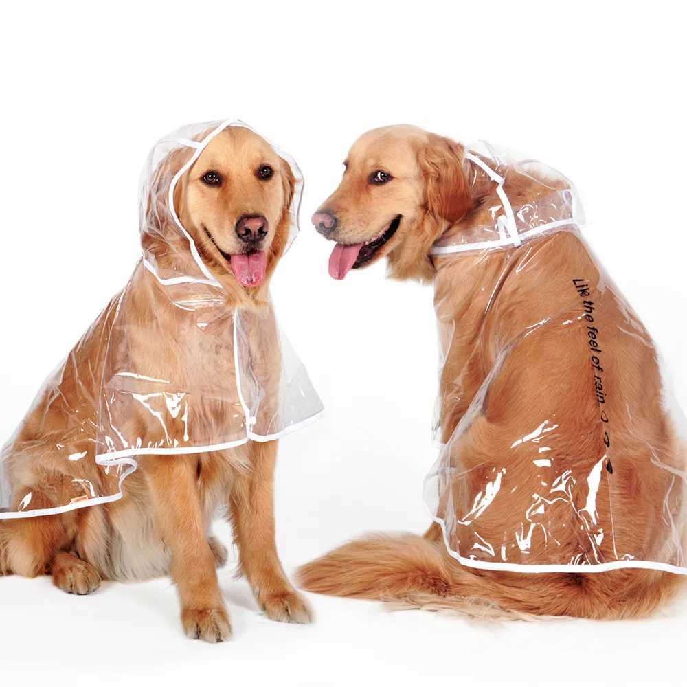 Pet Dog Raincoat Clothes Puppy Transparent Rain Slicker Waterproof Dogs Jumpsuit Pet Clothing for Small Large dogs XS-7XLXJ250121