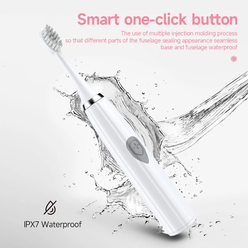 Electric Toothbrush for Adults Soft DuPont Bristle Portable Battery Endurance IPX6 Waterproof Intelligent Effective Oral Care 250115