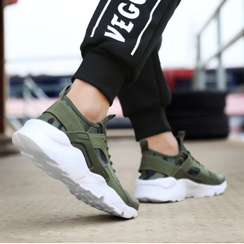 Mens Jogging Shoes Unisex Chunky Non-slip Sneakers Green Ultra-light Mesh Breathable Casual Shoes for MenLarge Size 35-47 250214