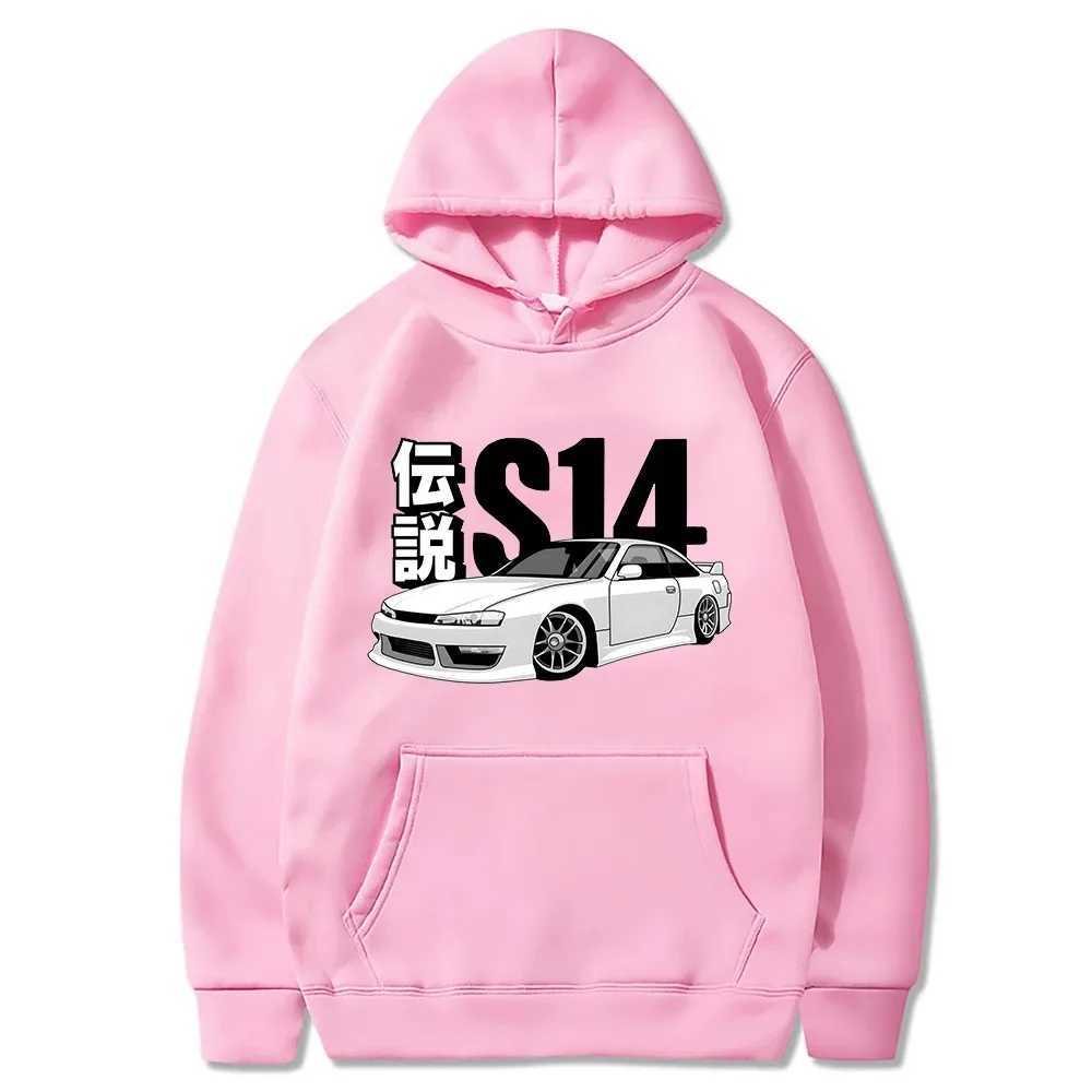 Initial D JDM Hoodie Vintage S14 FD Drift Japanese Cars Printed Sweatshirt Harajuku Tracksuit Loose Men Streetwear Pullover TopsXJ2500118