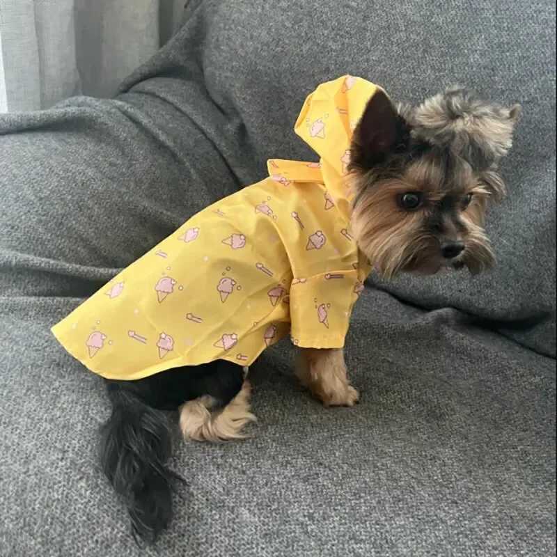 Dog Raincoat Summer Fashion Short Sleeve Dog Waterproof Clothes Puppy Coat Dog Raincoat Outdoor Coat Bichon Schnauzer WelshXJ250121