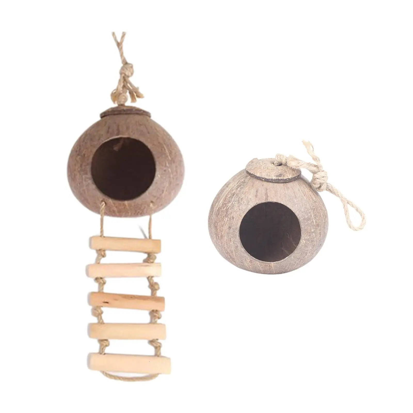 Coconut Shell Birds Nest Coconut Parrot House Hideout Outside Bird Cage Portable for Parrot Parakeet Lovebird Canary Finches 250121