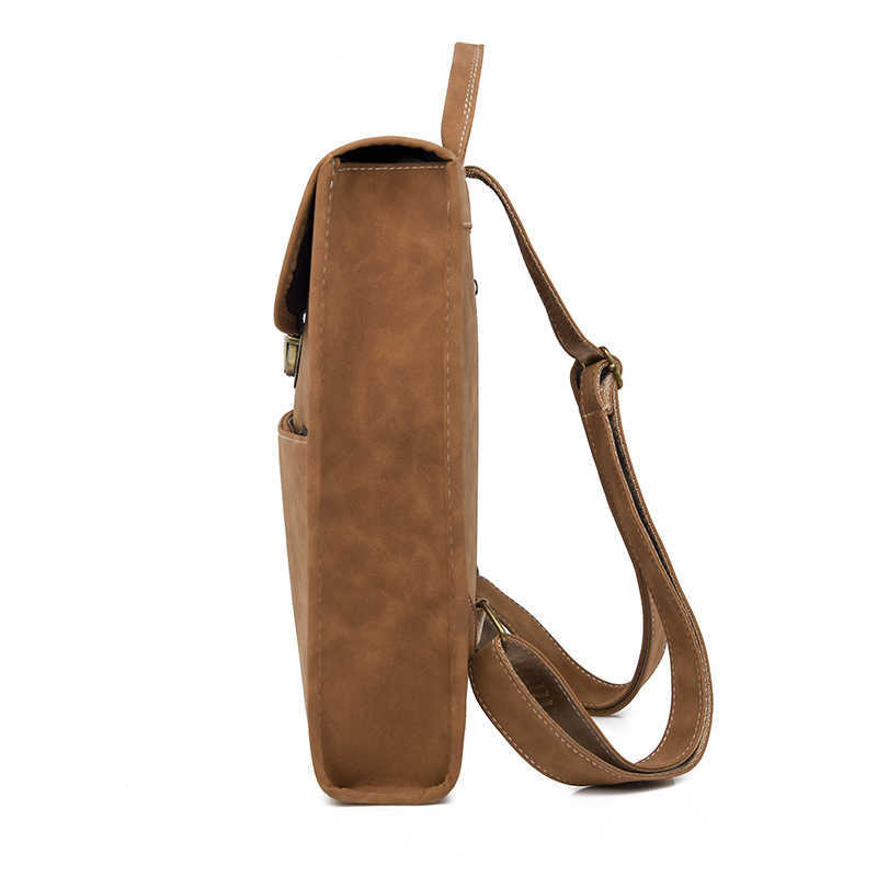 Womens foreskin outdoor travel bag PU large capacity simple casual backpack womens bag