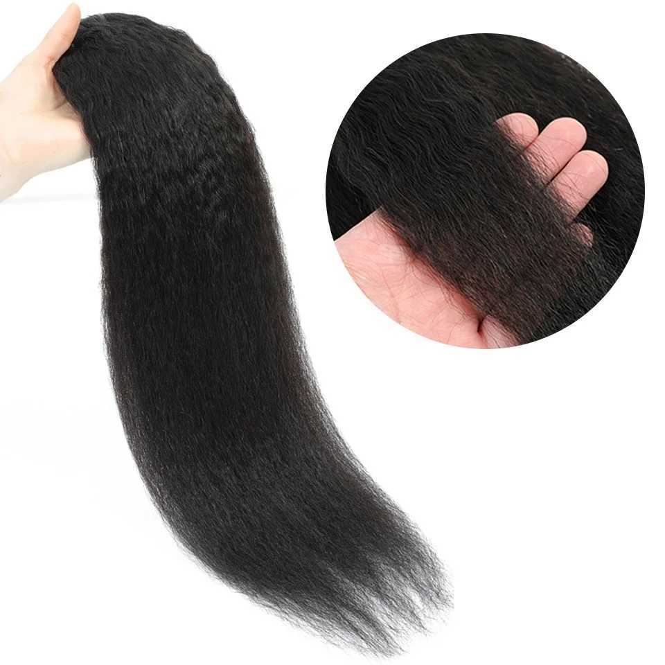 Long 32 38 40Inch Remy Kinky Straight Human Hair Bundles With Lace Clo Yaki Straight Bundles Hair Weft With 4X4 Lace CloXJ250120