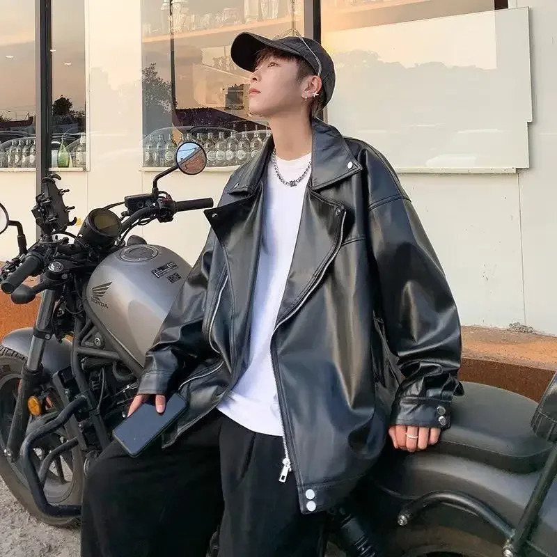 Man Coat Spring Autumn Leather Clothes Offer Sale In Bomber Jacket for Men Y2k Deals Vintage Harajuku 250120
