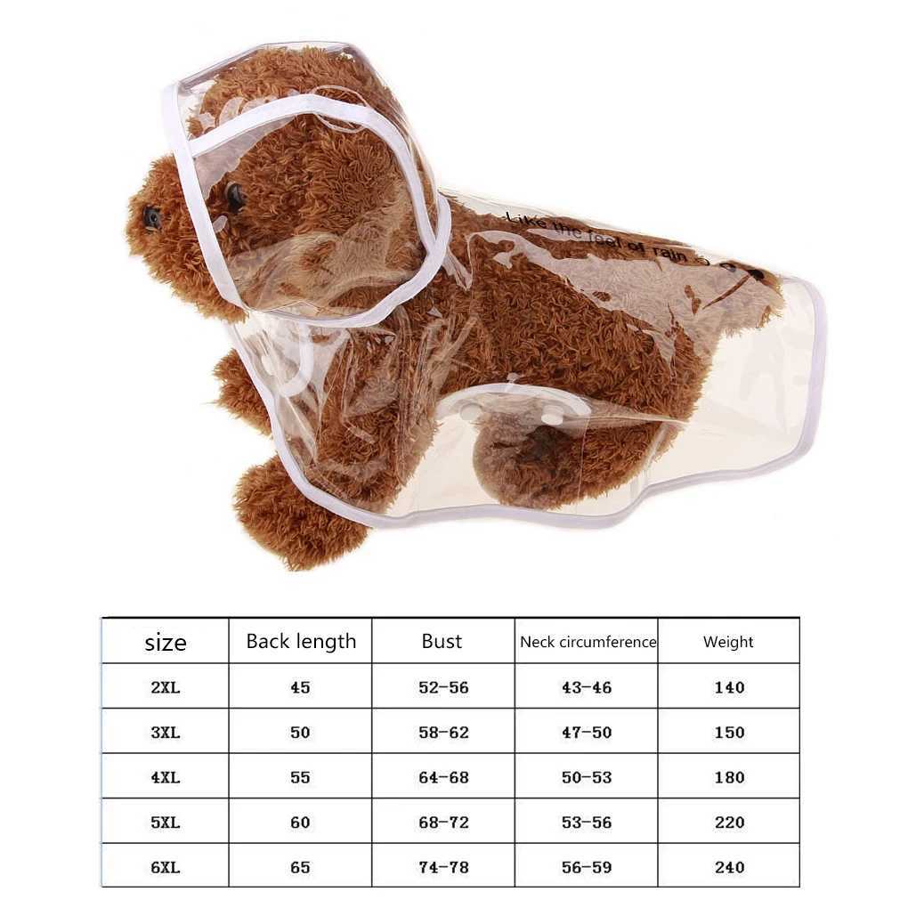 Dog Transparent Raincoat Pet Waterproof Clothes Jacket Poncho Rainsuit Small Large Dog Clothing Summer Puppy Rain CoatsXJ250121
