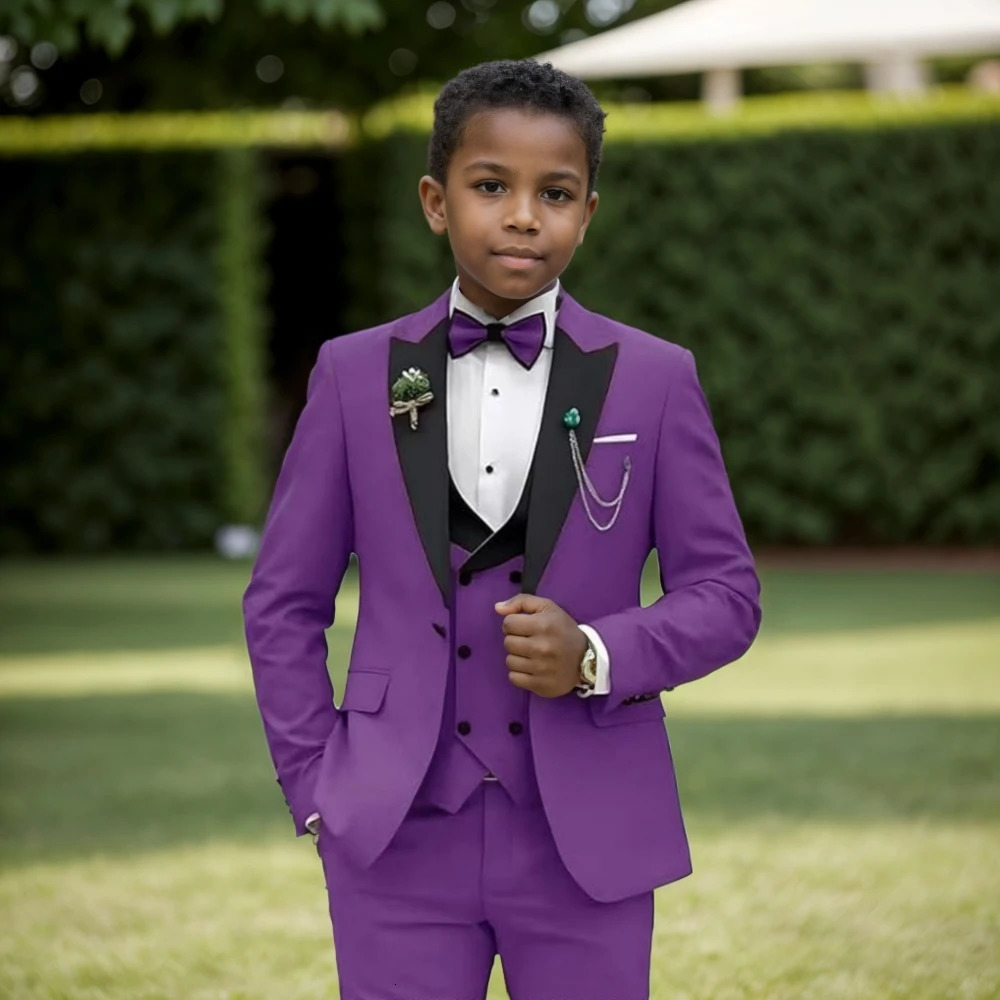 Formal Boys Slim Fit Suits Ring Bearer Outfit Kids Wedding Dress Clothes Fast Delivery Child 4 Pieces Set For Piano Performance 250120