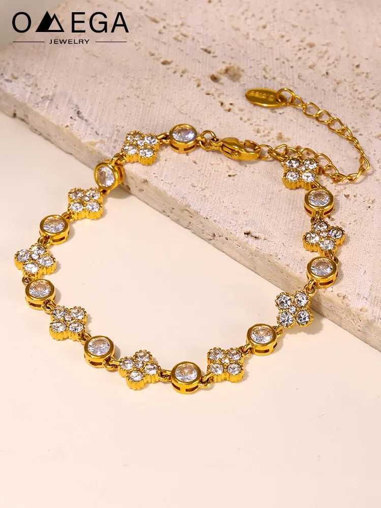 Stainless Steel Chain Bracelets For Wen 18k Gold Plated With Shiny Zircon Wens Wrist Chains Bracelet Luxury Wan Jewelry X250129