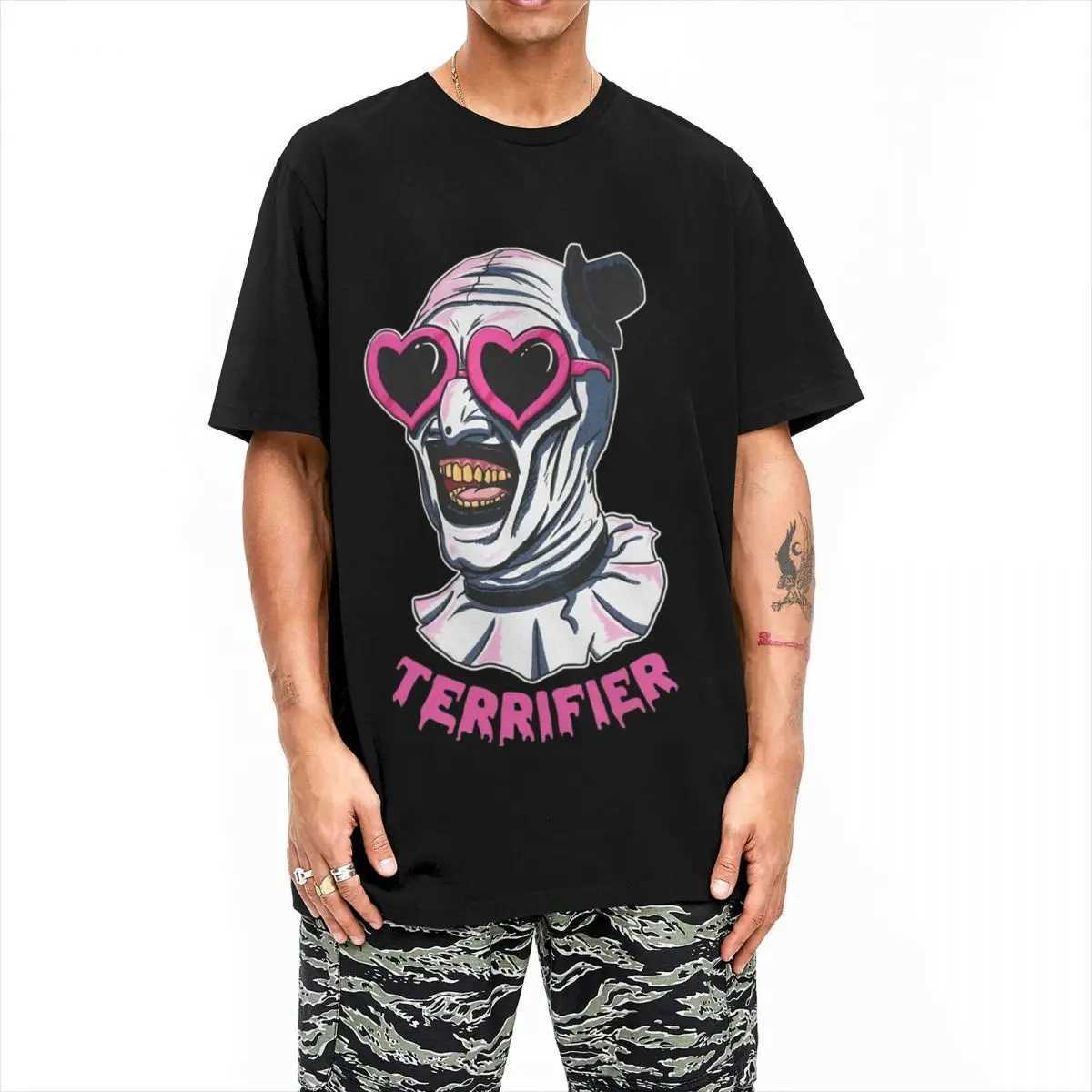 Terrifier Art The Clown Heart Glasses T-Shirt Fashion 100% Cotton T Shirt Round Collar Short Slve T Shirt Gift Idea Clothes X250129 - view 4