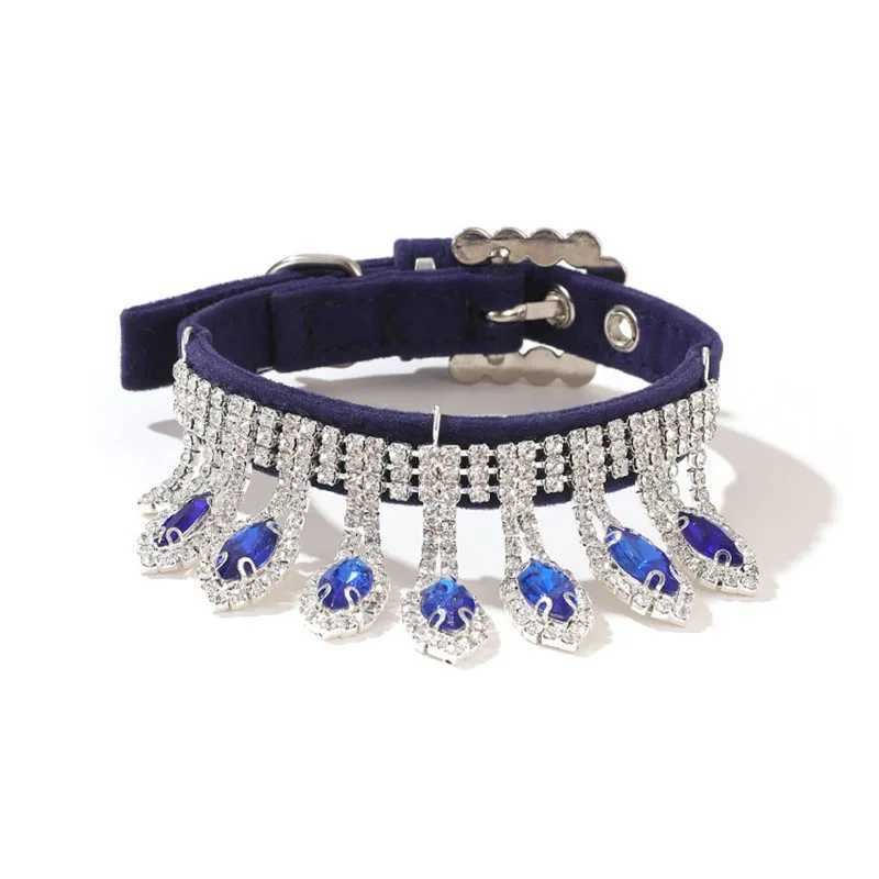 Fashion Pet Collar Luxurious Diamond Necklace Pet Accessories for Small Puppy Cats Jeweled Pet Products Supplier X250129