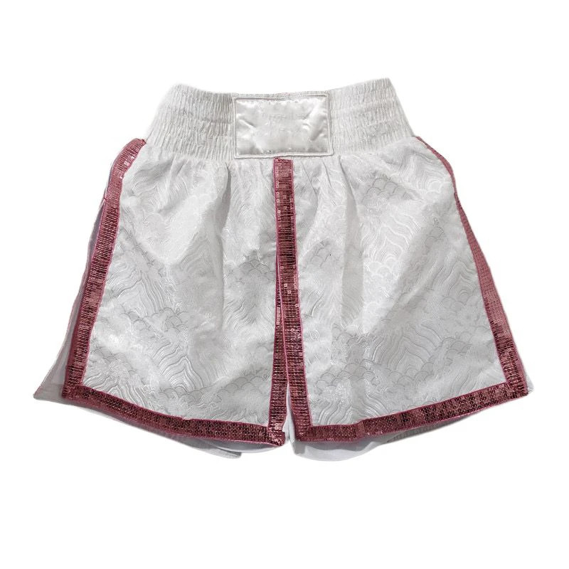 Boxing shorts sequined Muay Thai shorts mens rens martial arts MMA clothing Taekwondo grappling combat Taekwondo shorts 250109