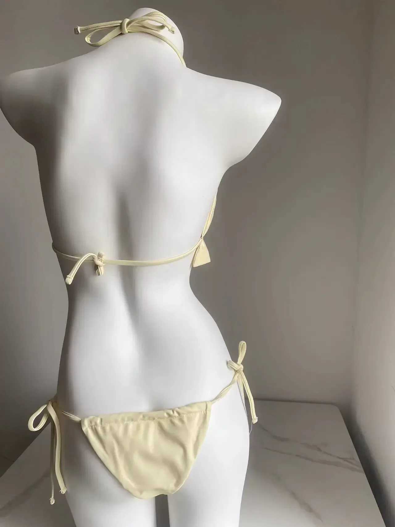 Ladys Summer New Yellow Lilac Bikini 3 PCS Swimsuit with Mesh Short Beach Sarong Swimwear Biquini Beachwear OutfitXJ250120